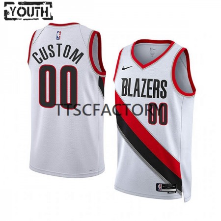 NBA Børn Trøje Portland Trail Blazers Custom Nike 2022-23 Association Edition Hvid Swingman